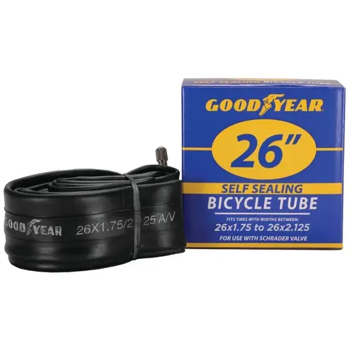 Bicycle Tube, Self-Sealing, For: 26 x 1-3/4 in to 2-1/8 in W Bicycle Tires Bicycle Tube, Self-Sealing, For: 26 x 1-3/4 in to 2-1/8 in W Bicycle Tires