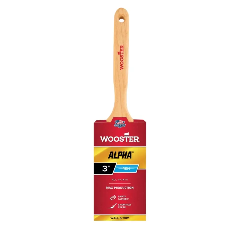Wooster Paint Brush 3 in W 3-3/16 in L Bristle Synthetic Fabric Bristle Flat Sash Handle 4232-3