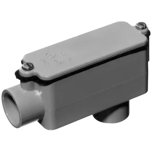 3 In. PVC LB Conduit Body Gray 3 In. PVC LB Conduit Body Gray