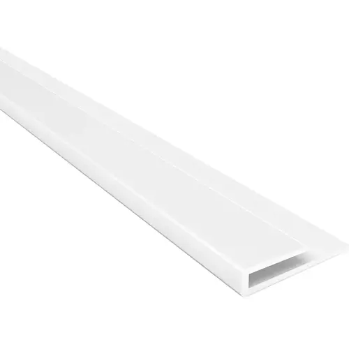 923-01 J-Trim, 18 in L, PVC, Matte, White
