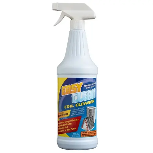 Air Conditioner Coil Cleaner, Liquid, 32 oz Bottle Amber Yellow