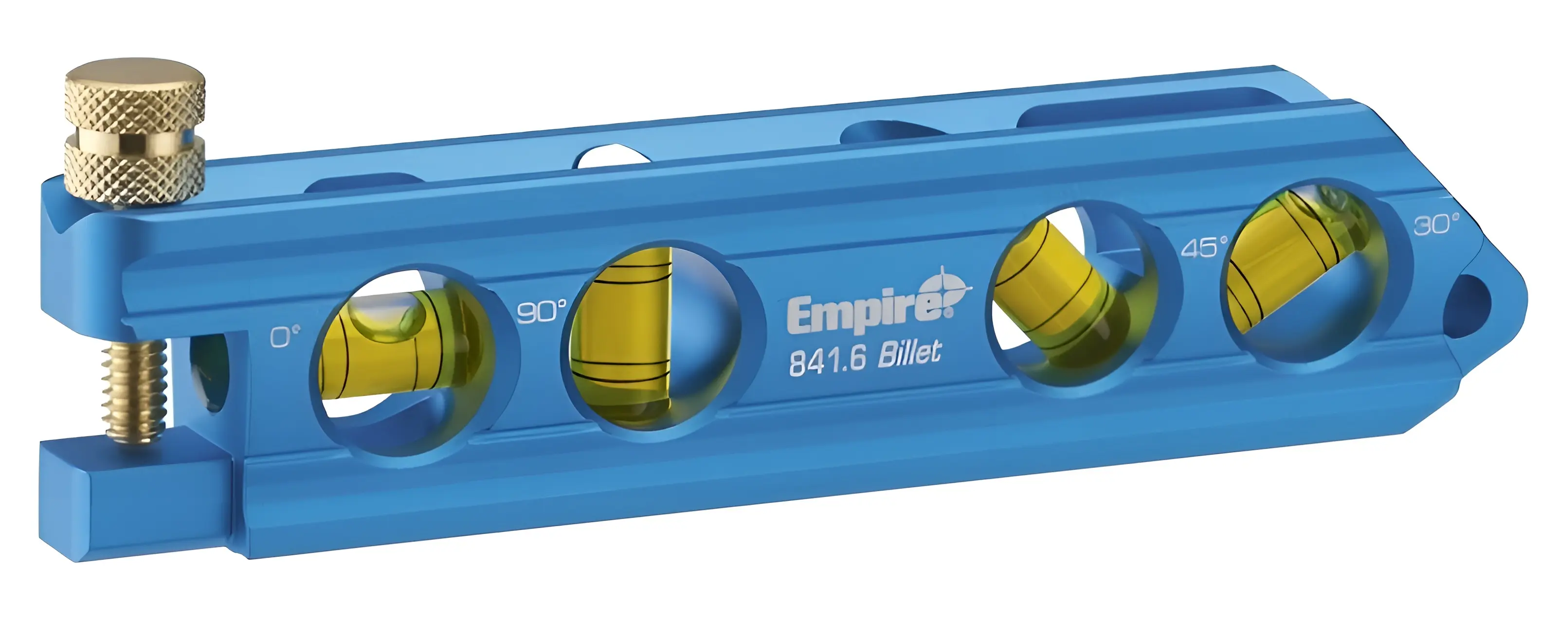 Empire Billet Torpedo Level 6 in L 4-Vial Magnetic Aluminum Blue 841.6