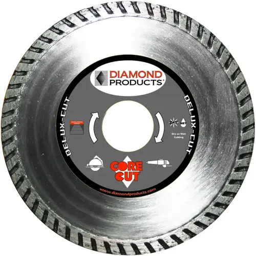 Circular Blade, 10 in Dia, 1 in Arbor, Diamond Cutting Edge