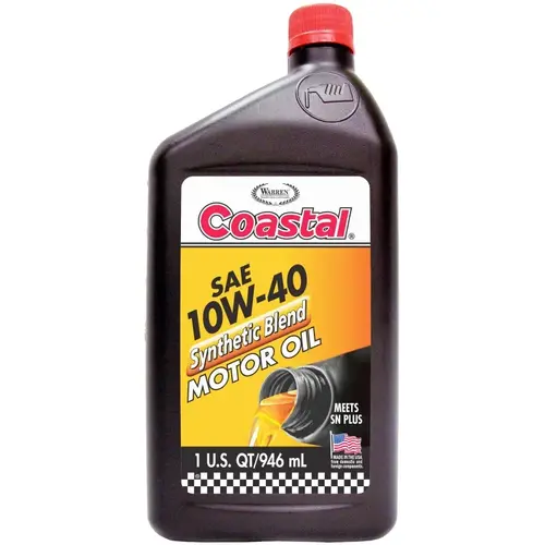Motor Oil, 10W-40, 1 qt Amber Motor Oil, 10W-40, 1 qt Amber