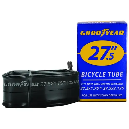 Bicycle Tube, Black, For: 27-1/2 x 1-3/4 to 2-1/8 in W Bicycle Tires Bicycle Tube, Black, For: 27-1/2 x 1-3/4 to 2-1/8 in W Bicycle Tires