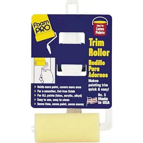 Trim Roller, 3 in L, Foam Cover - pack of 12