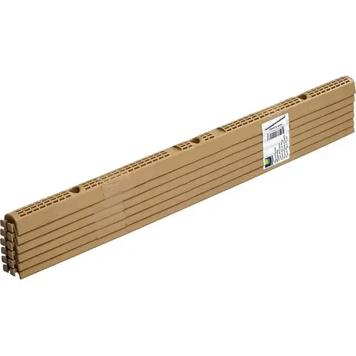 Closure Strip, Plastic, Brown - pack of 6