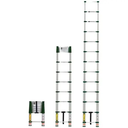 Pro Series 780P Telescoping Ladder, 16-1/2 ft Max Reach H, 13-Step, 250 lb, 1-1/2 in D Step, Aluminum Anodized