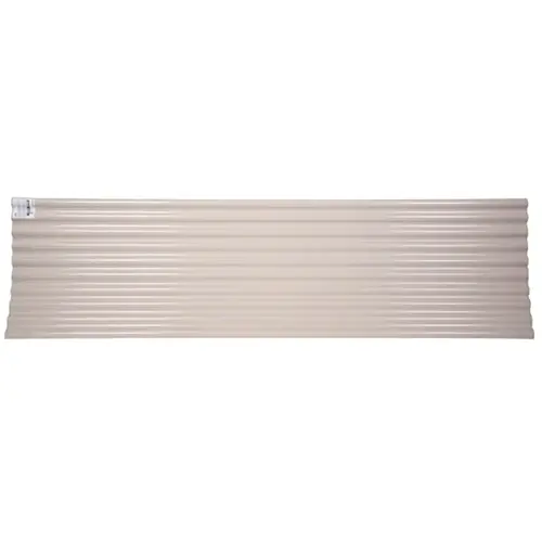SeaCoaster Series Roof Panel, 12 ft L, 26 in W, Corrugated Profile, Vinyl, Opaque Tan - pack of 10