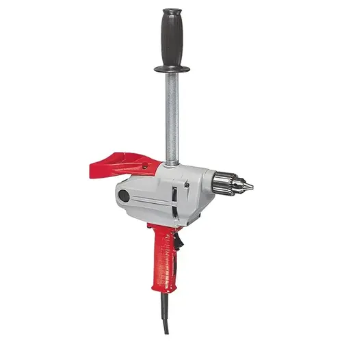 Electric Drill, 7 A, 1/2 in Chuck, Keyed Chuck, 8 ft L Cord Red Electric Drill, 7 A, 1/2 in Chuck, Keyed Chuck, 8 ft L Cord Red