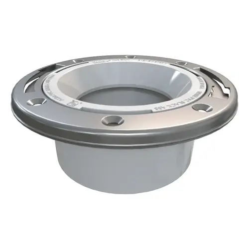 Closet Flange, 4 in Connection, PVC, White, For: 3 in, 4 in Pipes Closet Flange, 4 in Connection, PVC, White, For: 3 in, 4 in Pipes