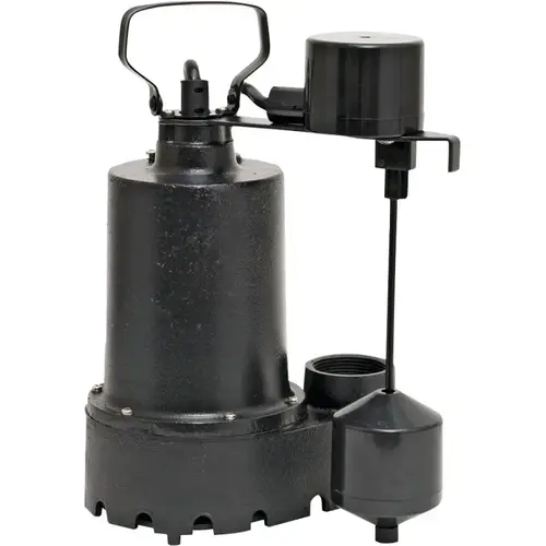 Sump Pump, 4.1 A, 120 V, 0.33 hp, 1-1/2 in Outlet, 46 gpm, Iron