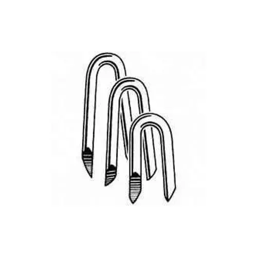 00 Fence Staple, 1/4 in W Crown, 9 Gauge Electro-Galvanized
