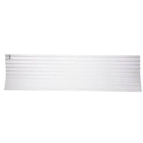 SeaCoaster Series Roof Panel, 12 ft L, 26 in W, Corrugated Profile, Vinyl, Opaque White - pack of 10 SeaCoaster Series Roof Panel, 12 ft L, 26 in W, Corrugated Profile, Vinyl, Opaque White - pack of 10