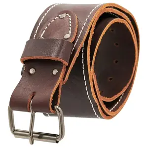 Bucket Boss 55325 Tool Belt, 30 to 42 in Waist, 3 in L, Leather, Brown