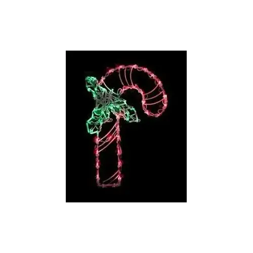 Pre-Lit Christmas Candy Cane Decor, 16 in L, LED Bulb - pack of 12 Pre-Lit Christmas Candy Cane Decor, 16 in L, LED Bulb - pack of 12