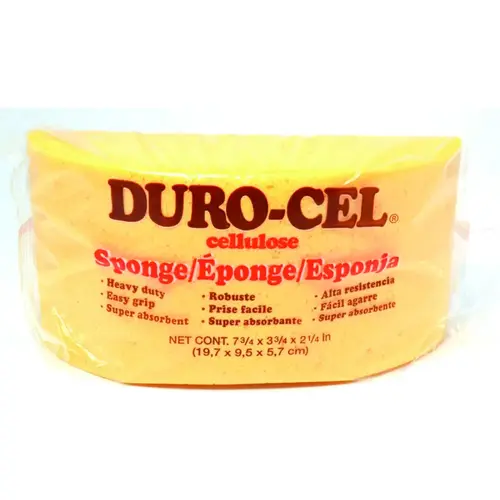 0 Turtleback Sponge, 7-3/4 in L, 3-3/4 in W, 2-1/8 in Thick, Cellulose Yellow 0 Turtleback Sponge, 7-3/4 in L, 3-3/4 in W, 2-1/8 in Thick, Cellulose Yellow