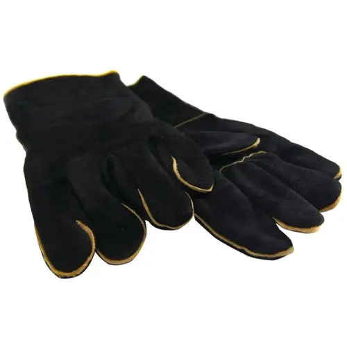 BBQ Gloves, #1, Leather, Black BBQ Gloves, #1, Leather, Black