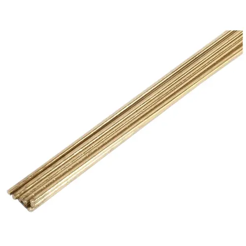 Gas Brazing Rod, 1/8 in Dia, 18 in L, Brass