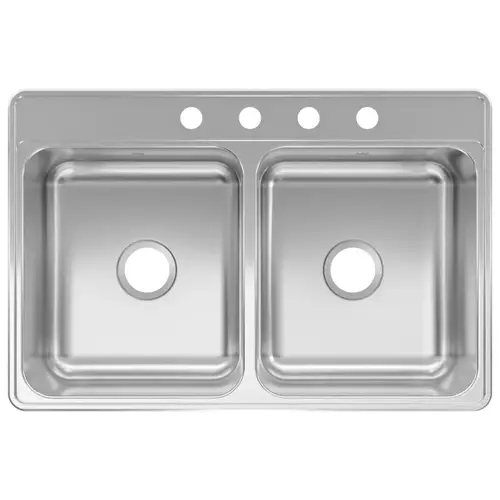 SINK DOUBLE BOWL SS 33X22X7IN Stain SINK DOUBLE BOWL SS 33X22X7IN Stain