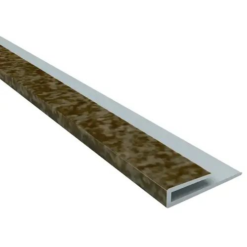 J-Trim Backsplash, 18 in L, Thermoplastic, Smoked Pewter