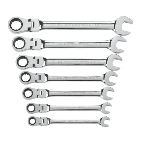 Wrench Set, 7-Piece, Steel, Specifications: SAE Measurement Wrench Set, 7-Piece, Steel, Specifications: SAE Measurement