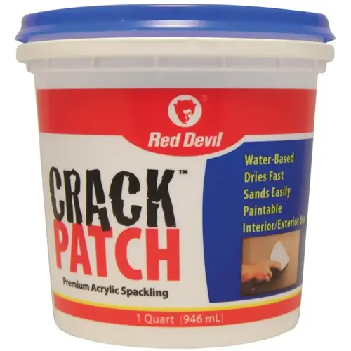 Spackling Paste White, White, 1 qt Tub