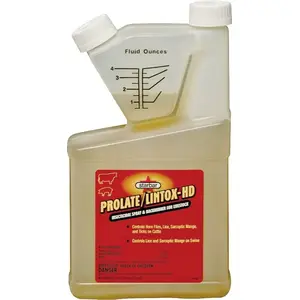 Starbar 64580 PROLATE/LINTOX-HD Insecticide Spray and Backrubber, Liquid, Light Amber/Medium Brown, 1 qt Bottle