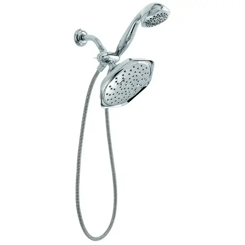 Refresh Series Spray Head Standard with Hand Shower, 2.5 gpm, 1/2 in Connection, IPS, Chrome, 9 in Dia