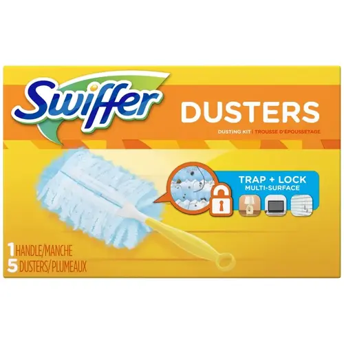 Duster Starter Kit, Fiber Head, Plastic Handle, 6 in L Handle Blue Duster Starter Kit, Fiber Head, Plastic Handle, 6 in L Handle Blue