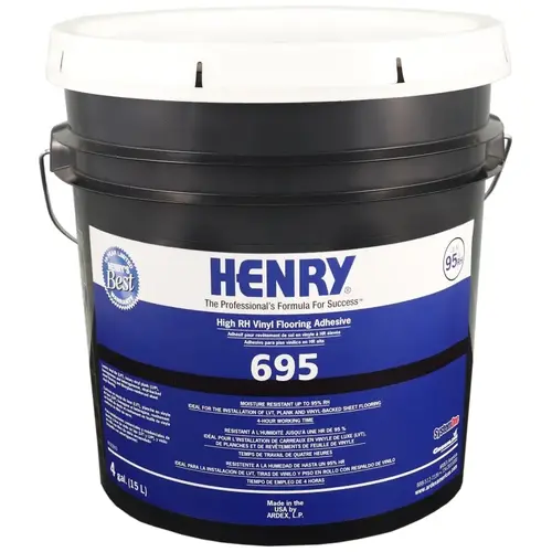 Henry 695 Series Flooring Adhesive, Paste, Mild, 4 gal