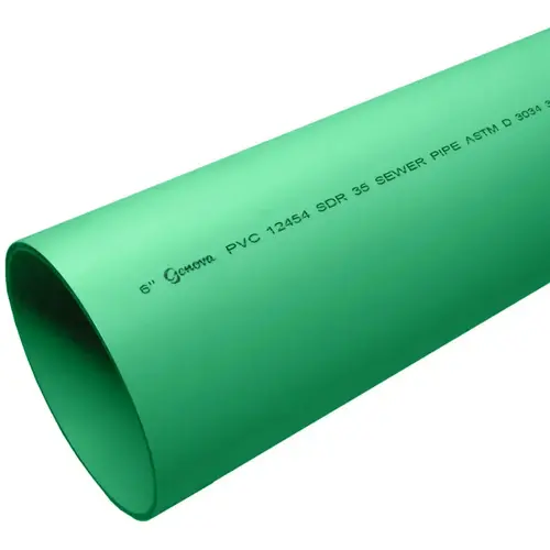 Pipe, 6 in, 10 ft L, Solvent Weld, PVC, White - 120" Stock Length Pipe, 6 in, 10 ft L, Solvent Weld, PVC, White - 120" Stock Length