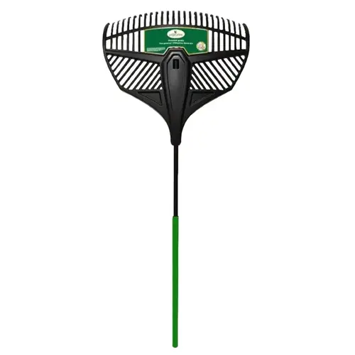 Leaf Rake, Poly Tine, Steel Handle, 36 in L Handle