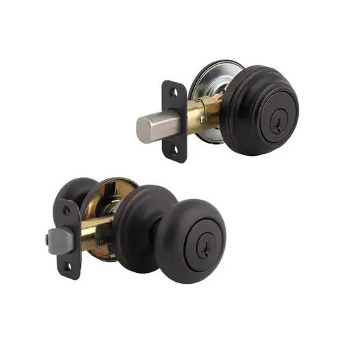 Knob Lockset, 2 Grade, Keyed Key, Venetian Bronze, 2-3/8 x 2-3/4 in Backset, K4 Keyway Knob Lockset, 2 Grade, Keyed Key, Venetian Bronze, 2-3/8 x 2-3/4 in Backset, K4 Keyway