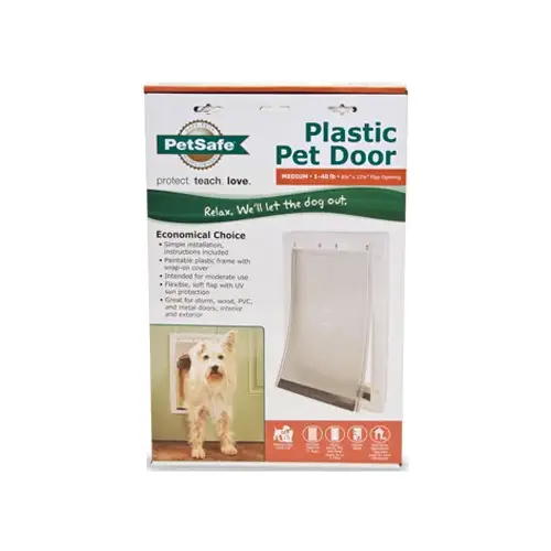 PPA00-10959 Pet Door, Plastic, White