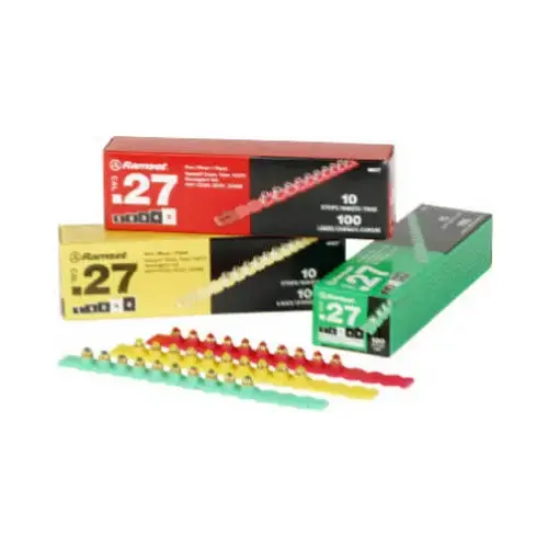 Powder Actuated Load Strip, Power Level: 4, Yellow Code, 10-Load, 0.27 in Dia, 1-1/2 in L - pack of 100