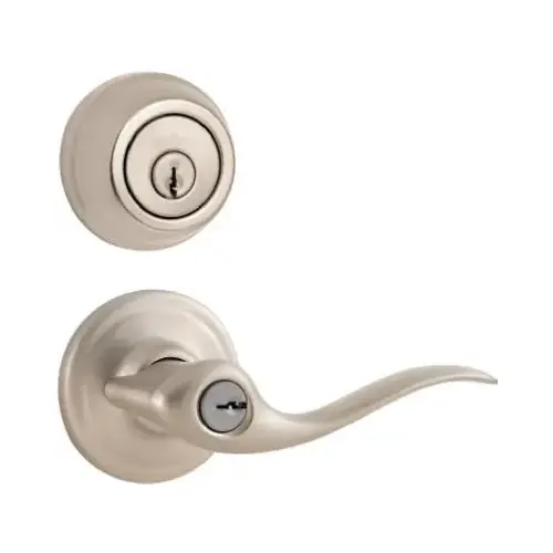 Signature Series Combination Lockset, 2 Grade, Zinc, Satin Nickel, 2-3/8 x 2-3/4 in Backset Signature Series Combination Lockset, 2 Grade, Zinc, Satin Nickel, 2-3/8 x 2-3/4 in Backset