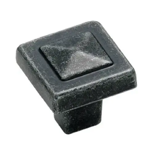 1-1/8" (29 mm) Forgings Square Cabinet Knob Wrought Iron Finish 1-1/8" (29 mm) Forgings Square Cabinet Knob Wrought Iron Finish