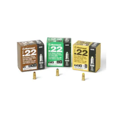 0.22 Caliber Single Shot Powder Loads in Yellow - pack of 100