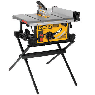 DEWALT DWE7491X 15 Amp Corded 10 in. Jobsite Table Saw with Scissor Stand Yellow