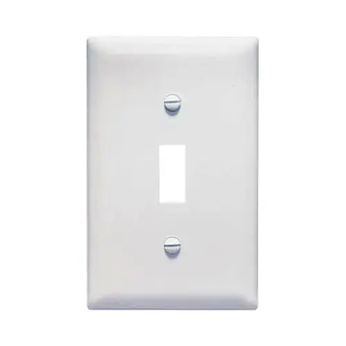 TradeMaster Wallplate, 3-5/16 in L, 5.062 in W, 1 -Gang, Nylon, White