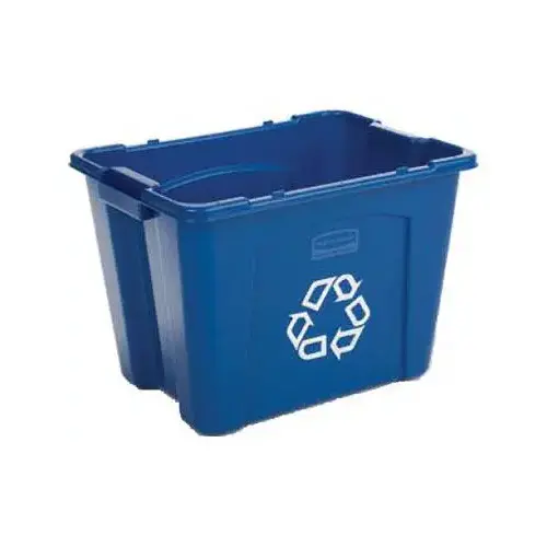 Recycling Box, 14 gal Capacity, Resin, Blue, 20-3/4 in L x 16 in W x 14-3/4 in D Dimensions - pack of 6 Recycling Box, 14 gal Capacity, Resin, Blue, 20-3/4 in L x 16 in W x 14-3/4 in D Dimensions - pack of 6