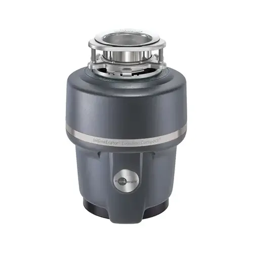 Evolution Compact Series Garbage Disposal, 34.6 oz Grinding Chamber, 0.75 hp Motor, 120 V, Black/Gray Evolution Compact Series Garbage Disposal, 34.6 oz Grinding Chamber, 0.75 hp Motor, 120 V, Black/Gray