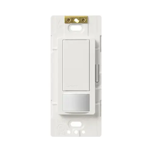 Motion Sensor Switch, 5 A, 120 V, 1 -Pole, Occupancy Sensor, 180 deg Sensing, White Motion Sensor Switch, 5 A, 120 V, 1 -Pole, Occupancy Sensor, 180 deg Sensing, White