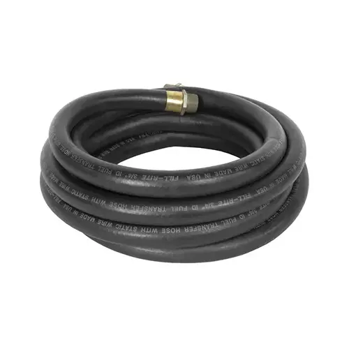 Fuel Transfer Hose, 20 ft L, Neoprene, Black