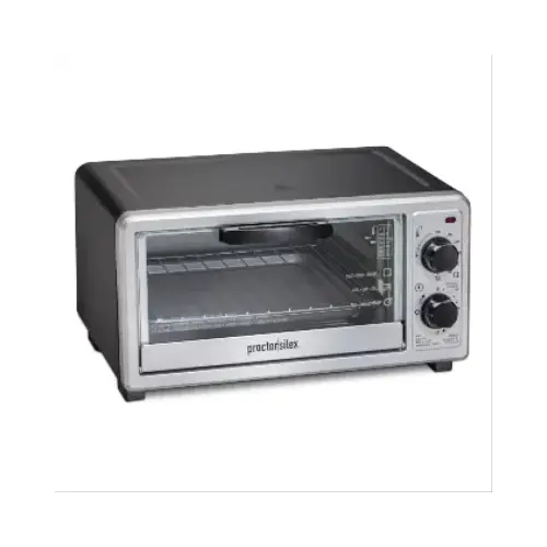 Toaster Oven Broiler, 1100 W, Knob Control, Black