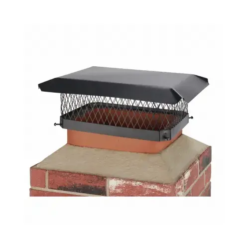 13 In. x 18 In. Black Galvanized Steel Chimney Cap