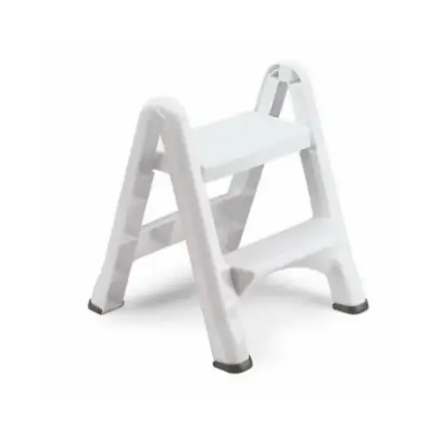 EZ-Step Series FG420903WHITE Folding Step Stool, 25 in H, White EZ-Step Series FG420903WHITE Folding Step Stool, 25 in H, White