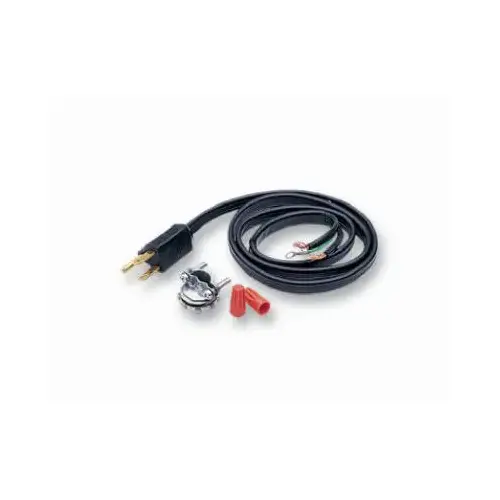 Garbage Disposal Power Cord Kit, 3 ft L Black