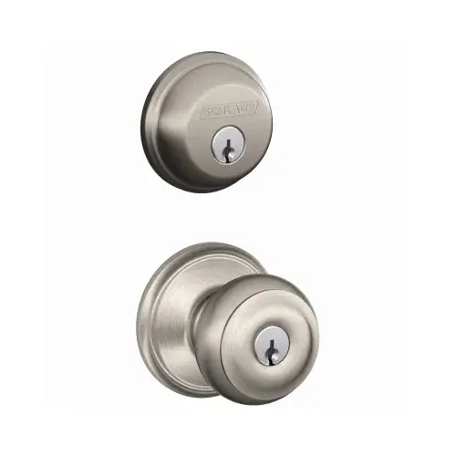 Georgian Series Knob Lockset, 2 Grade, Keyed Alike Key, Steel, Satin Nickel, K4 Keyway Georgian Series Knob Lockset, 2 Grade, Keyed Alike Key, Steel, Satin Nickel, K4 Keyway